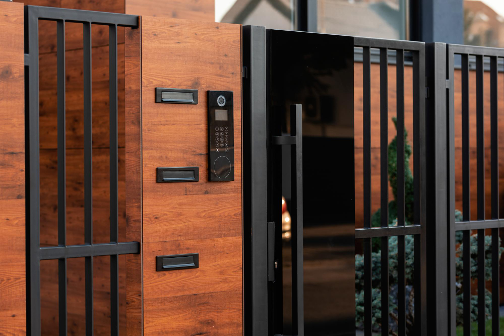 pintu pivot aluminium modern untuk villa premium Bali